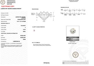 F Color VVS2 Claridad Redondo Corte brillante Diamantes HPHT sueltos blancos Alta calidad Tamaño de 1,5 quilates Excelentes diamantes pulidos a granel - Product Image 2