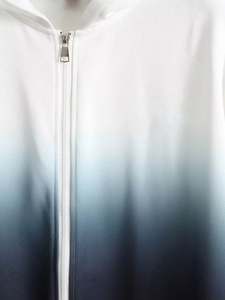 Sudadera con capucha con cremallera personalizada para hombre con lazo y troquel para hombre, Sudadera con capucha con cremallera degradada sin Sudadera con capucha de calle principal - Product Image 3