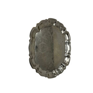 Plat de service ovale en aluminium Pewtarex York Pennsylvania élégant avec des poignées ornées, plat décoratif, vaisselle unique et décoration d'intérieur - Product Image 4