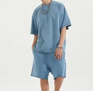 100% coton t-shirt hommes vente en gros surdimensionné personnalisé respirant t-shirts avec logo brodé imprimé personnalisé col rond surdimensionné - Product Image 3