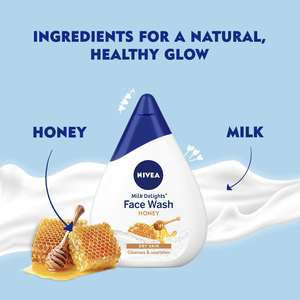 Nivea For Face Wash Milk Delights Hydratant au Miel (Peaux Sèches) 100ml - Product Image 3