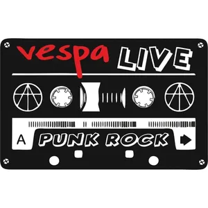 สติ๊กเกอร์ลายเรโทรพังก์ร็อคเวสป้าดีไซน์เทปคาสเซ็ตขนาด 12 ซม. สไตล์เรโทรอื่นๆ วัสดุไวนิล - Product Image 1