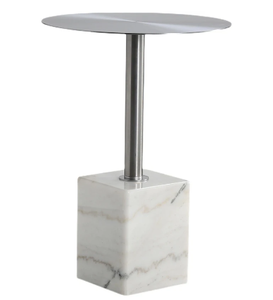 Stainless Steel Metal <b>Side</b> <b>Table</b> with Marble Modern Design <b>for</b> <b>Sofa</b> <b>Side</b> <b>table</b>, Coffee <b>table</b> - Product Image 1