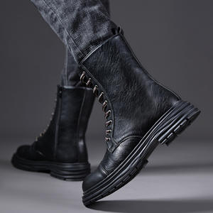 Chaussures de travail en cuir de vache durable avec doublure anti-odeur et absorption des chocs, chaussures décontractées pour hommes, chaussures de tous les jours - Product Image 4