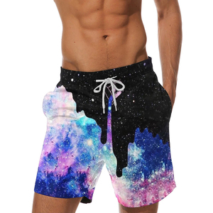 Pantalones cortos de verano para hombre de estilo callejero, transpirables y antiarrugas con estampado de sublimación y decoración de bolsillos - Product Image 3