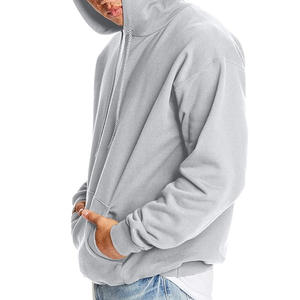 Sweat à capuche 100 % coton pour homme, haute qualité, coupe oversize, style streetwear, couleur unie, hiver, toutes tailles, avec cordon de serrage, thermique - Product Image 4