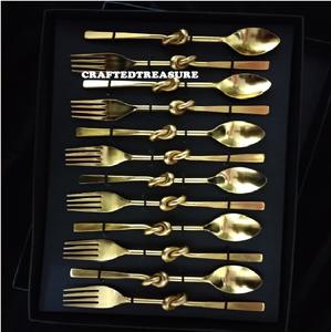 Stainless Steel <b>Flatware</b> with Embossed High-durability Stainless Steel Cutlery Stainless mirrored Steel Pastry Cutlery Wholesale - Product Image 1