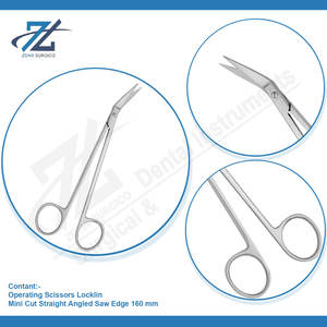Operating Scissors Locklin Mini Cut Straight Angled Saw Edge Stainless Steel Manual Precision 160mm Pakistan - Product Image 4