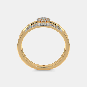 Bague d'éternité en or 14 carats pour femme, diamant taille émeraude cultivé en laboratoire, alliance élégante, cadeau d'anniversaire scintillant, disponible en différents tons d'or - Product Image 6