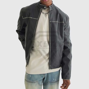 Diseño único Chaqueta de cuero de buena calidad para hombre Artículo fresco Tamaño regular Traje de moda Chaqueta de cuero para hombre - Product Image 3