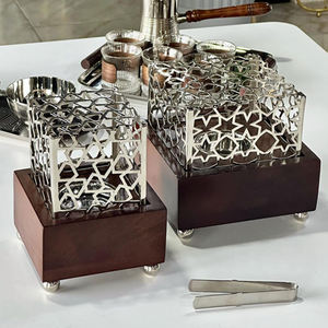 Exquisito Quemador de Incienso Árabe con Patrón Plateado, Fragancia Diaria para Musulmanes, Incienso Bakhoor de Oriente Medio para Suministros de Ramadán - Product Image 4