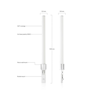 Ubnt AirMax <span class=keywords><strong>5</strong></span> <span class=keywords><strong>GHz</strong></span>, 13 dBi, <span class=keywords><strong>Omni</strong></span> AMO-5G13 ăng ten đa hướng - Product Image 2
