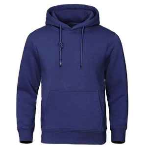 Rengvo Autumn Winter Unisex 100% Cotton Hooded Sweatshirt Warm Fleece Zipper-Up <b>Beaded</b> Technique Casual Solid Color Left Sleeve - Product Image 3