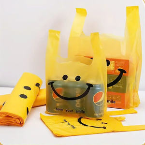 Vente en gros de sacs de transport de t-shirts en plastique écologique HDPE pour supermarchés et emballages d'épicerie du fabricant - Product Image 3