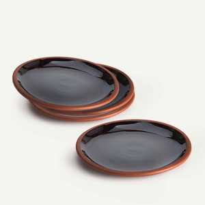 Speckled Glaze Plated Porcelain <b>Plates</b> Rustic Handpainted Design Eco-Friendly & Dishwasher Safe Great for Farmhouse Kitchens - Product Image 4