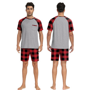 ชุดนอนผู้ชายแขนสั้นผ้าคอตตอนผสมโพลีเอสเตอร์ลายพิมพ์ดิจิทัลพร้อมกางเกงขาสั้น น้ำหนักเบา ใส่สบาย สำหรับฤดูร้อน ปี 2026 - Product Image 5