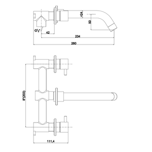 Grifo Mezclador Cromado de Pared FIEMME para Lavabo, Accesorios de Baño - Product Image 4