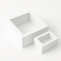 Meilleure vente Boîte cadeau de luxe en papier blanc avec grande fenêtre transparente pour produits haut de gamme, vente au détail stylée et livraison de cadeaux
