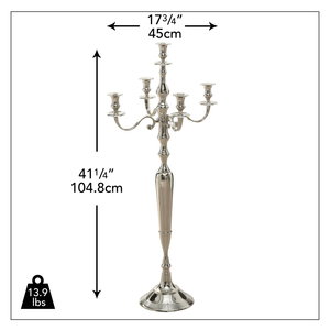 Candelabro de Aluminio de 5 Brazos para Mesa, Centro de Mesa para Navidad, Pascua, Bodas y Fiestas - Product Image 3