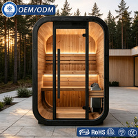 Produsen Ruang Sauna Luar Ruangan Modern untuk 4 Orang, Tungku Sauna Kayu Solid, Dirancang untuk Mengurangi Stres, Melonggarkan Otot, dan Meningkatkan Kualitas Tidur