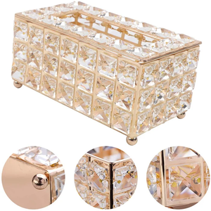 Modern Metal Napkin <b>Holder</b> with Gold Leaf Design Customizable Color & Size Rectangle Shape for Home Hotel Restaurant Use - Product Image 6