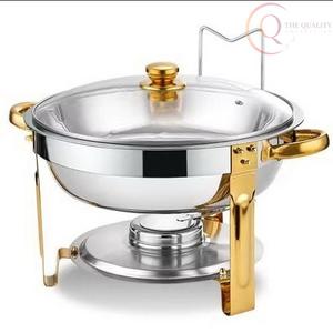 Plat à réchaud classique en acier inoxydable durable pour la restauration et les buffets |   Conçu pour une utilisation continue dans les cuisines professionnelles - Product Image 1