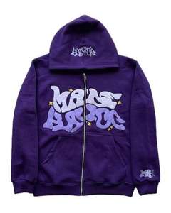 Sudadera con capucha con cremallera transpirable de algodón liso y bordado de rizo francés con logotipo personalizado - Product Image 6