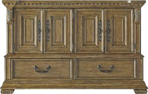 Malinda <b>Sideboard</b> Made of Solid Mahogany Wood with Wood Carvings and Spacious Storage with a Natural Oil Finish. - Product Image 2