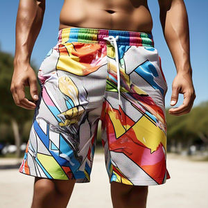 OEM sublimación malla pantalones cortos de los hombres 100% poliéster playa verano sublimación pantalones cortos hombres - Product Image 4