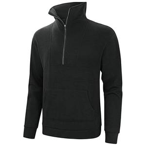 Sudadera con media cremallera de algodón de alta calidad para hombre, ropa para correr de fábrica personalizada con cuello simulado, Sudadera con capucha, opciones OEM ODM, camisetas activas - Product Image 5