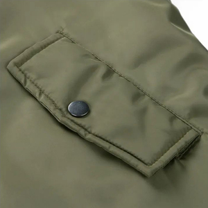 Chaqueta de bombardero de invierno para mujer de calidad superior al por mayor 2023, chaqueta informal de satén de lana transpirable de colores sólidos - Product Image 6