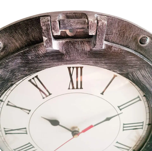 Best Price Antique Brass Polished Ship's Porthole Time Clock Wall Clock Nautical Sailor's Gifts Maritime Wall Accent - Product Image 5