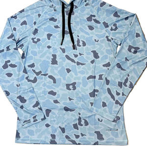 Sudadera con Capucha de Manga Larga para Hombre, Camuflaje Azul Claro, UPF 50, Secado Rápido, para Pesca - Product Image 4