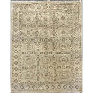 Alfombra de Peshawar y Khotan anudada a mano, única en su tipo, de 4'1 x 6'0, modelo Pes_Kho_266 - Product Image 1
