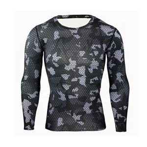 Rashguard MMA imprimé par sublimation personnalisé Rashguard OEM de conception de compression pour hommes avec conception personnalisée - Product Image 5