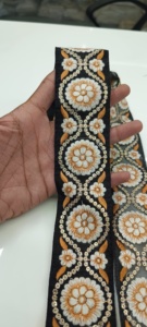 Eco-Friendly Glitter Tulle Lace Fabric with Floral Embroidery for Bags Shoes Clothes Gifts - Product Image 2