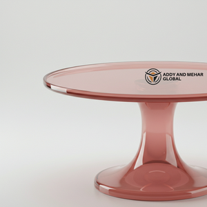 Base para Pastel de Resina Rosa Brillante, Pedestal Redondo Moderno, Ecológico y No Tóxico, Apto para Lavavajillas, para Pasteles y Repostería - Product Image 2