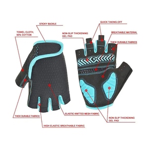 Guantes Deportivos de Cuero Transpirables al por Mayor para Entrenamiento Físico, Levantamiento de Pesas, Unisex, Medios Dedos, de Calidad - Product Image 3