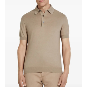 RTS nuevo negocio personalizado para hombres para Polo Color sólido 100% algodón tejido fino diseño de aguja - Product Image 2