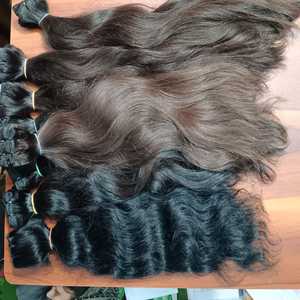 Usine nouvelle haute qualité 100g indien Remy cheveux trame génie trames eau et vague profonde Style haute qualité 100% cheveux humains - Product Image 5