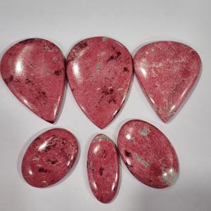 Piedras preciosas sueltas de thulita natural de alta calidad, acabado rosa elegante en múltiples formas para diseñadores de joyas - Product Image 2