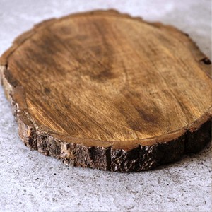 Plateau de service carré en écorce effet bois écorce Produit de vente chaud Bol décoratif en bois de manguier avec écorce d'arbre fabriqué en Inde - Product Image 5