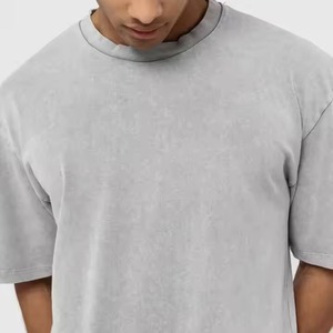 เสื้อยืดโอเวอร์ไซส์ลายฟอกสีสำหรับผู้ชาย ไซส์พลัส เสื้อผ้าออกกำลังกายผู้ชาย ผ้าฝ้าย 100% ปรับแต่งได้ เสื้อสไตล์วินเทจ แฟชั่น - Product Image 3