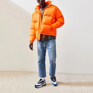 Veste matelassée en toile d'hiver à col montant, coupe ajustée, élégante, imperméable et réversible pour homme - Product Image 4