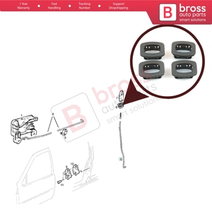 ปุ่มล็อคก้าน BDP1060ประตูด้านในสีเทา136253 90308593สำหรับ Vectra A Astra F - Product Image 5