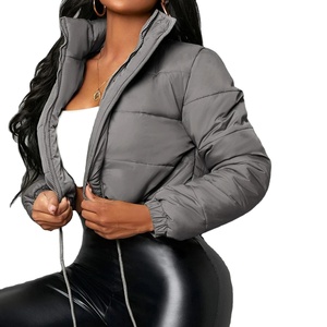 Veste bouffante haut court avec cordon de serrage pour femme veste par temps froid avec personnalisation complète sur la tendance - Product Image 1