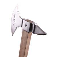 Hache à double lame en acier Damas de qualité industrielle, personnalisée OEM ODM, à prix bas, avec manche en bois fait main, vente en gros