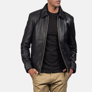 Chaqueta de Cuero Vacuno de Invierno Unisex de Alta Calidad, Estilo Urbano, Resistente al Viento e Impermeable, Color Sólido, Tejido No Tejido Recubierto - Product Image 1