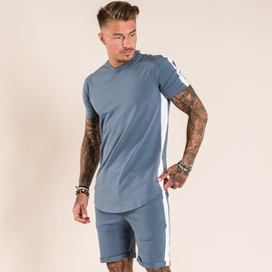 Ensemble sans manches pour hommes Tenue de sport pour hommes T-shirt à manches courtes Ensembles de shorts deux pièces Ensemble de shorts d'été décontractés à la mode - Product Image 3