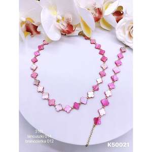 Vente en gros d'ensembles collier et bracelet en acier inoxydable 316L or 585 polonais bijoux fins ensembles de bijoux à la mode - Product Image 2